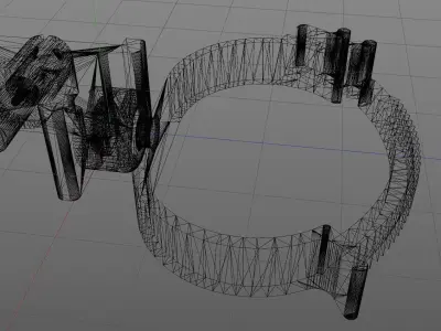 Clip for wires Low-poly 3D model