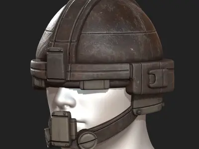 Helmet military combat soldier armor  Low-poly 3D model 10