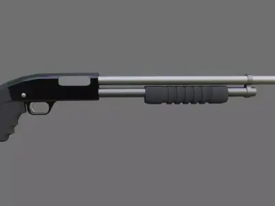 Shotgun 12 - Gun Weapon - Escopeta Low-poly 3D model