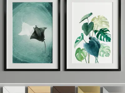 Art Frame A45 Low-poly 3D model