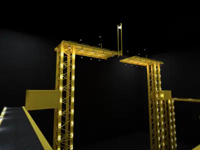 Tug Of War Squid Game Level Low-poly 3D model