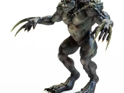 Green Wolverine Monster 3D model