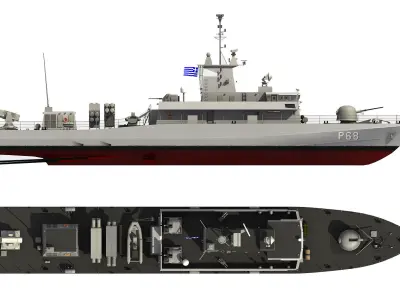 HELLENIC NAVY GREEK NAVAL FORCES 3D model