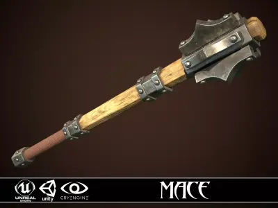 Mace 15 Low-poly 3D model