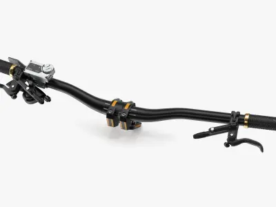 MTB Handlebar with Shift and Info Unit Black-Gray 3D model