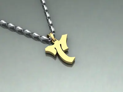 Pendant T-t1 3D print model