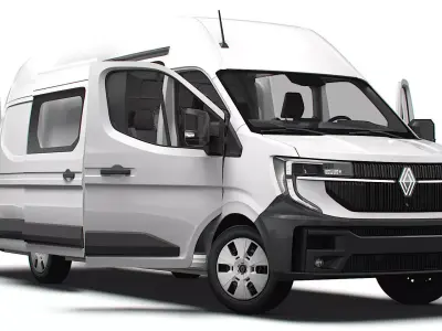 Renault Master L4H3 CrewCab Van HQ Interior 2024 3D model