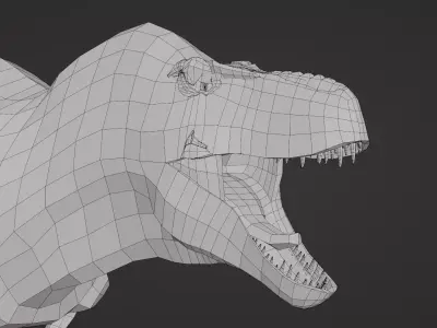 Rigged Low-Poly Tyrannosaurus Low-poly 3D model