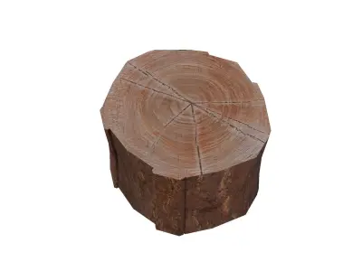 Tree Stump Free low-poly 3D model