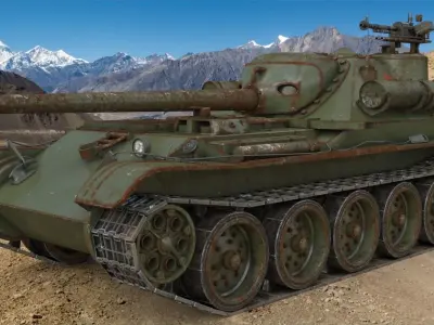 Tank Uralmash SU 101 Vray 3D model