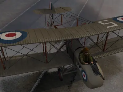 Airco DH2 - DeHavilland DH2 3D model