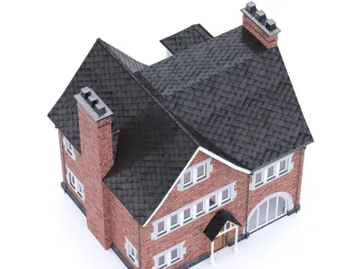 English Brick House 19 Low-poly 3D model