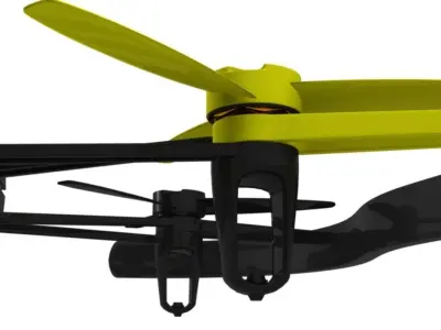 Parrot Bebop Drone 3D Model Yellow 3D model