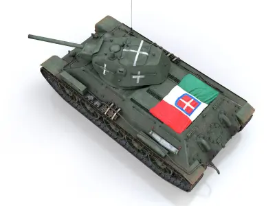 T-34-76 - Model 1942 - Soviet tank in Italian Service 3D model