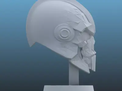 Cyber-Skull Bust PM-105 3D print model