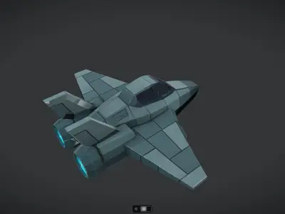 Spacecraft Jet aircraft plane 3dmodel 5 3D model