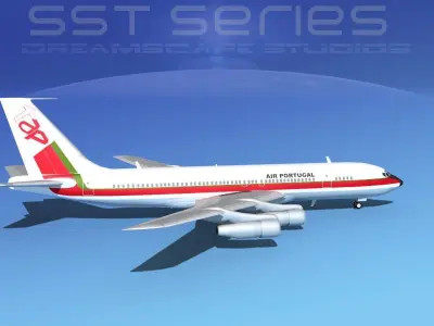 Boeing 707-320 SS Air Portugal 3D model