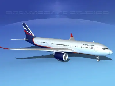 Airbus A350-800 Aeroflot 3D model