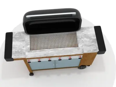Barbecue Grill Free low-poly 3D model