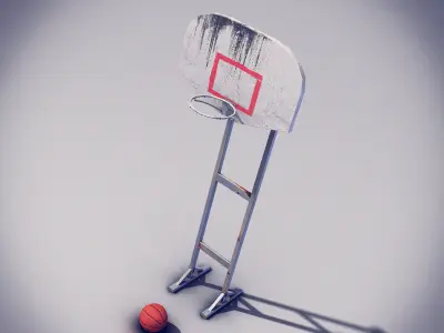 Basketball Post Free low-poly 3D model