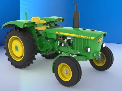 Tractor JOHN DEERE 820 920 1020 1120 Free 3D model