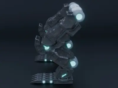 Mecha Limbs Rigged Robot Legs Game Ready Low-poly 3D model