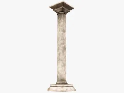 Column old Low-poly 3D model