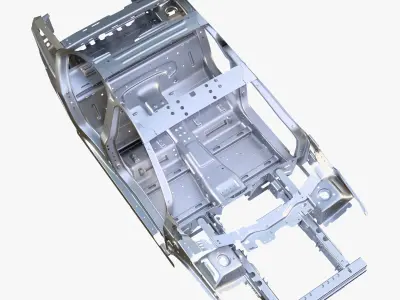 Car Frame Body Liftback Sedan M1 3D model