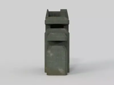 Low Poly Bunker Low-poly 3D model