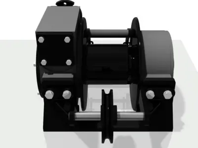 Winch cable 3t Free 3D model