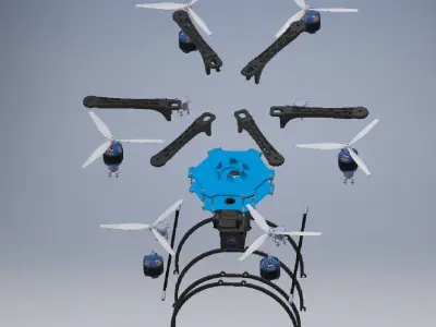 Flycam Drone Assembly  3D model