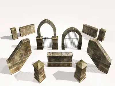 English Garden Masonry Builders Kit 3D model