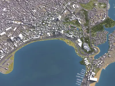 Luanda - 3D City Low-poly 3D model