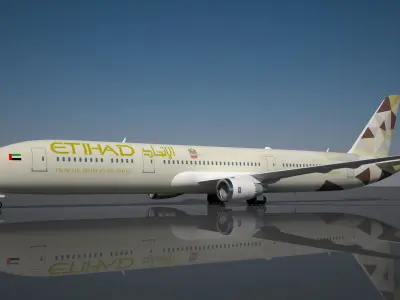 Etihad 787-9 Dreamliner 3D model