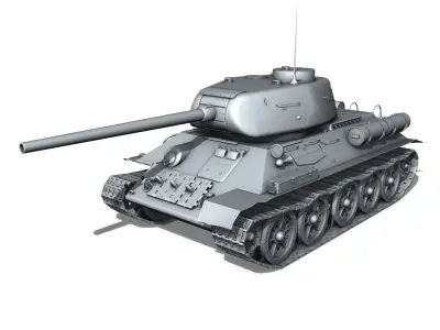 T-34 85 - Soviet medium tank 3D model