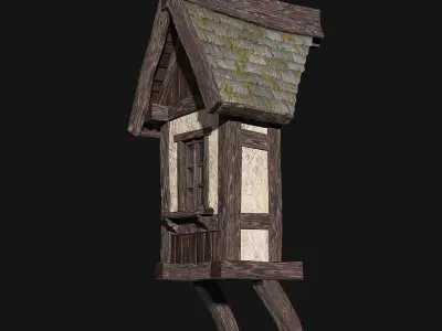 Tudor dormer Low-poly 3D model