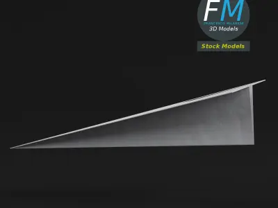 Paper plane 1 Low-poly 3D model