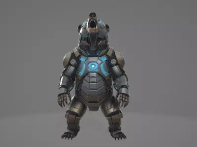 Robotic Bear - High Poy 3D model