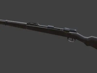 kar98 gun Low-poly 3D model