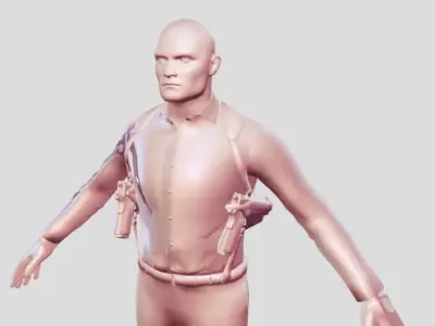The Secret Agent Realistic character 3D model