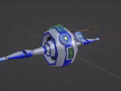 Flying Meca Roue 3D model