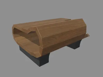 Low Poly Bench 012 Low-poly 3D model