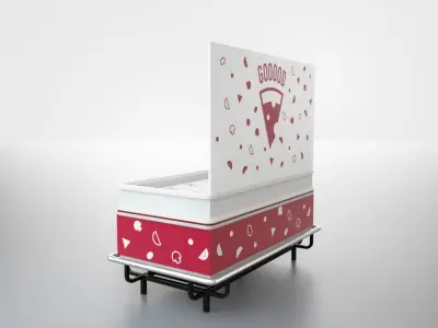 Commercial freezer display 3D model