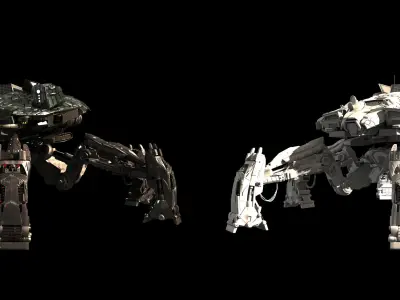 Mechanics Worm Robot 3D model