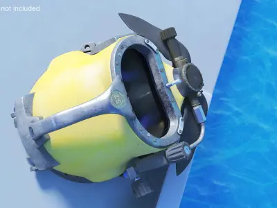 Diving Helmet Kirby Morgan 57 Used 3D model