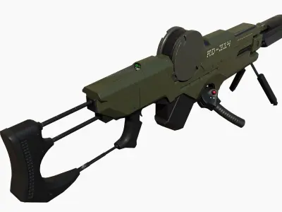 Sci-Fi Rifle Low-poly 3D model