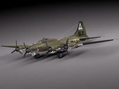 Boeing B-17 Super Fortress Bomber 3D model