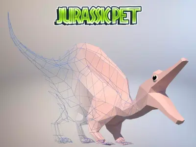 Spinosaurus Aegyptiacus Low-poly 3D model