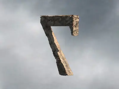 DAMAGE Font FREE SAMPLE Free 3D model