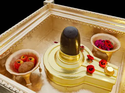 Shiva Lingam Low-poly 3D model